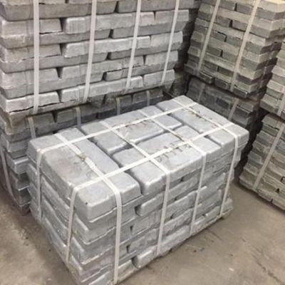 JIS AISI Wlewek cynku Czysta powierzchnia 99,995% 420 X 205 X 55 mm
