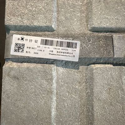 AISI Zink Alloy Ingots 50kg 25tons Wysoka czystość Z 99,995% ~ 99,99%